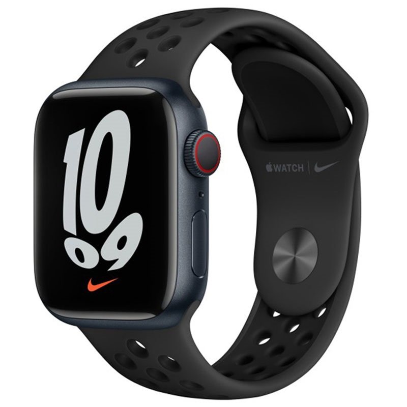 Apple Watch Nike 7 i svart iWatch Nike Series 7