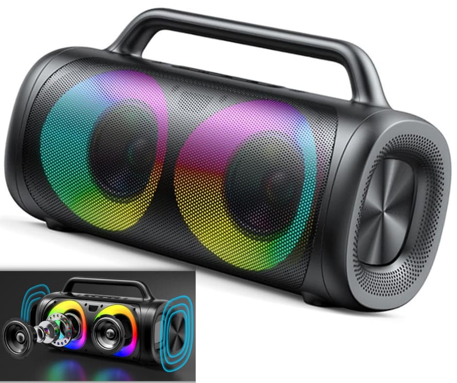 Joyroom JR-MW02 Bluetooth högtalare med RGB LED ljus Joyroom JR-MW02 trådlös högtalare