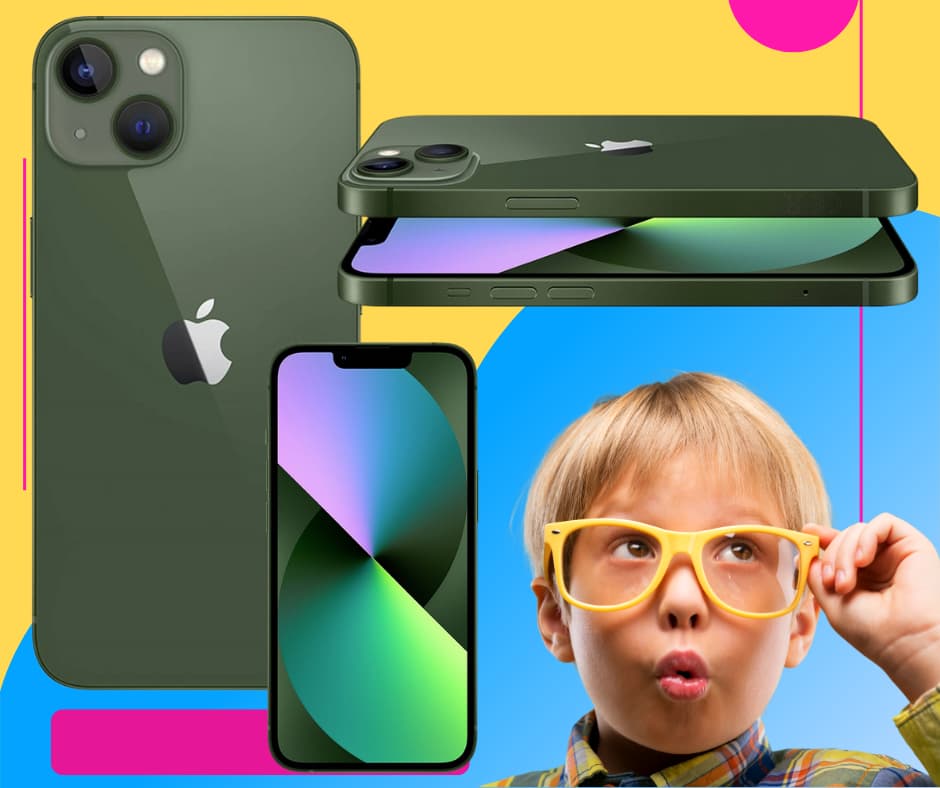 iPhone 13 mobil i grön Apple iPhone 13 utan abonnemang