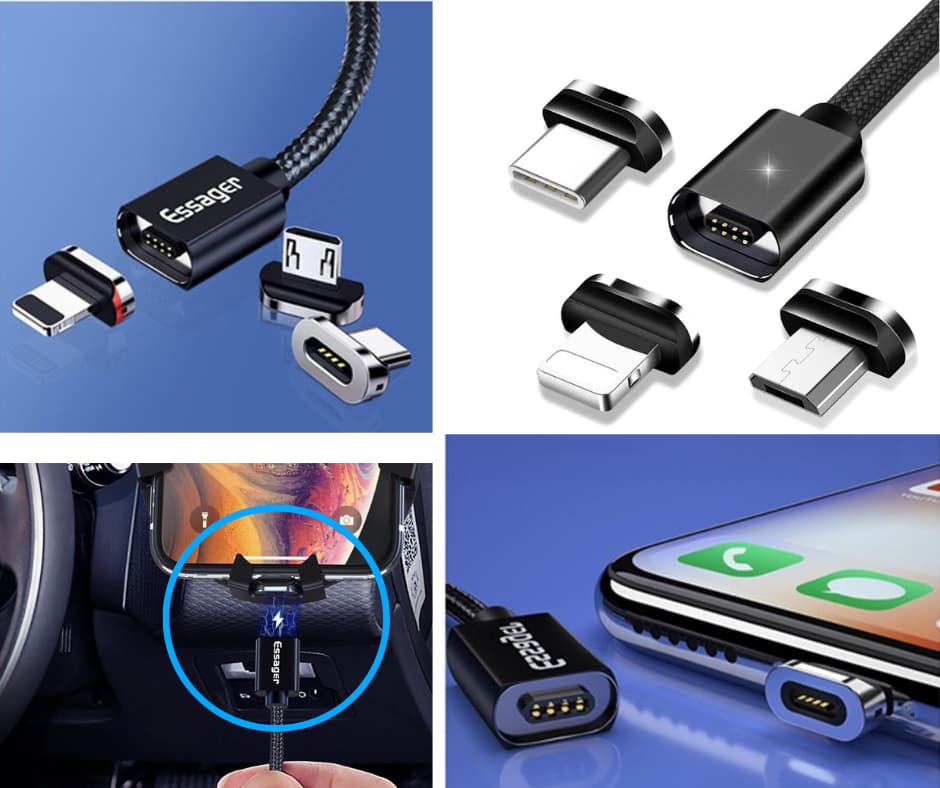 Essager 3-i-1 LED magnetisk kabel 3-i-1 magnetisk kabel från Essager