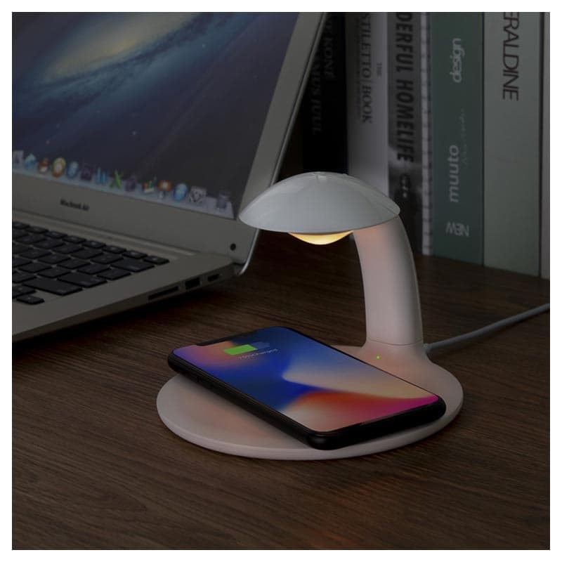 Svanformade LED-nattlampa Svanformade LED-lampa med Qi laddare