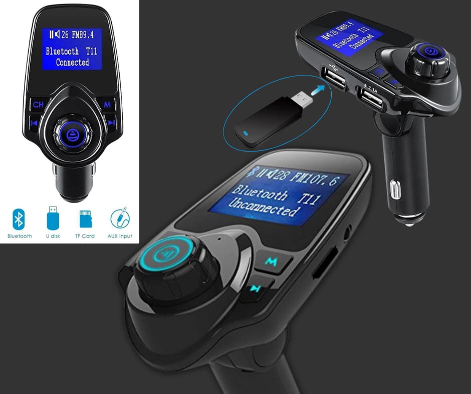 T11 Bluetooth FM-transmitter och billaddare
