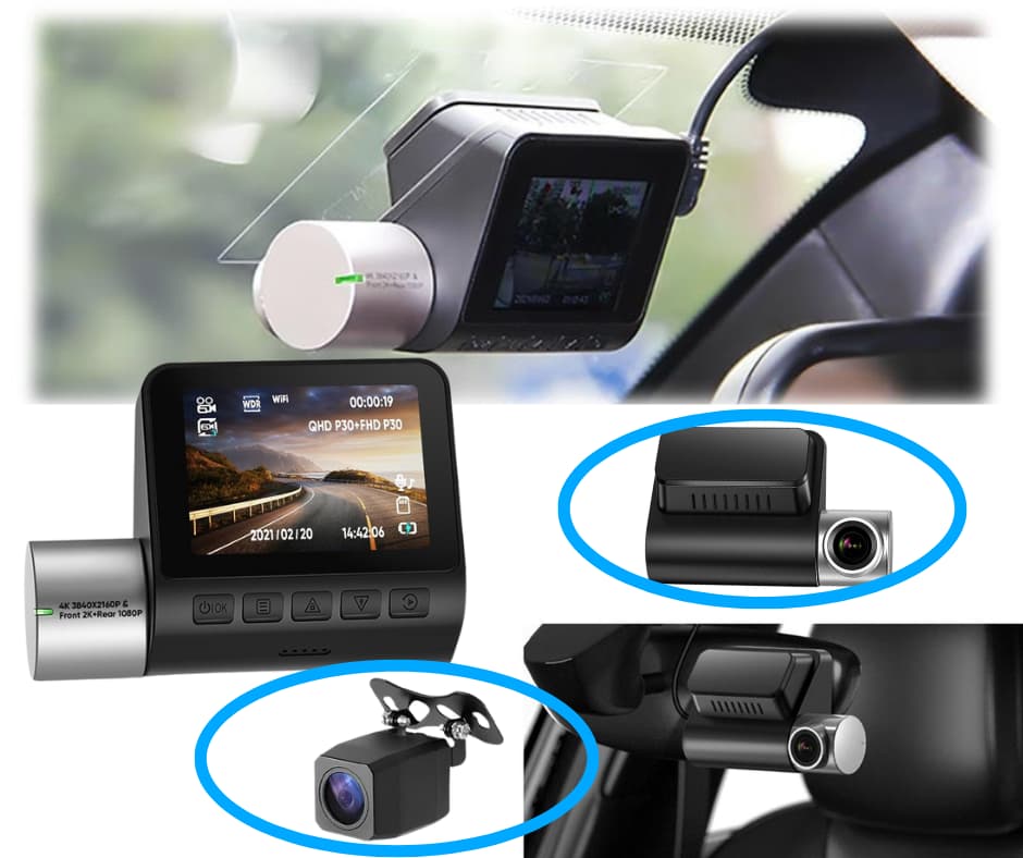 V50 360 roterbar dashcam med backkamera V50 360 roterbar bilkamera