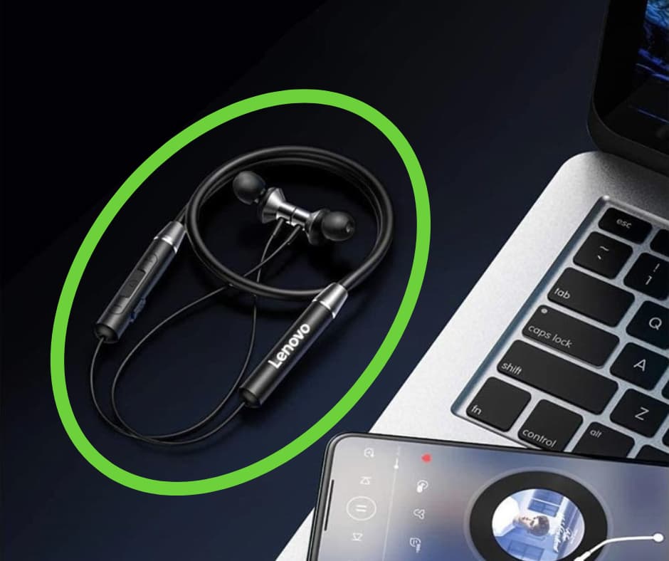 Lenovo HE05 Bluetooth In-Ear-Hörlurar med Nackband