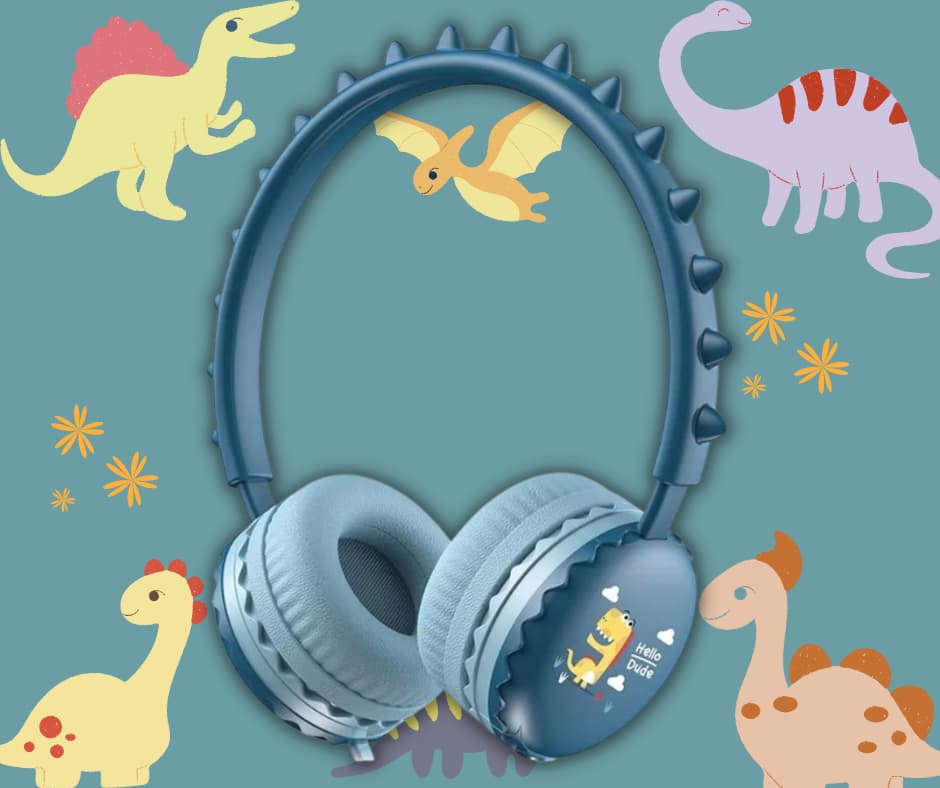 Få ett kraftfullt ljud i dessa gulliga Y18 Stereohögtalare med Dinosauriedesign för Barn