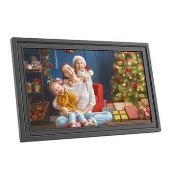 10.1" WiFi digital fotoram med touchkontroll - 16GB lagringsutrymme - svart