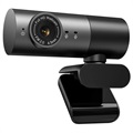 1080p Webbkamera med Autofocus och Högtalare - 2MP - Svart