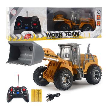 166-169 Fjärrstyrt ingenjörsfordon Grävmaskin Fjärrstyrd bulldozer som gräver Leksaksmodellbil för barn