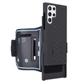 2-i-1 Löstagbart Samsung Galaxy S22 Ultra 5G Sportarmband - Svart