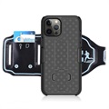 2-i-1 Löstagbart iPhone 12 Pro Max Sportarmband - Svart