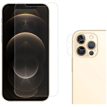 iPhone 12 Pro 2-i-1 Set Härdat Glas Skärmskydd - 9H & Kamera Lins