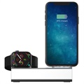 3-in-1 Aluminiumlegering Laddningsstation - iPhone, Apple Watch, AirPods - Silver