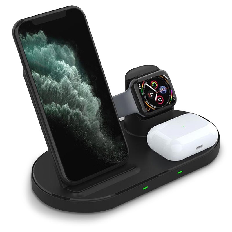 3-i-1 Trådlös Laddstation W55 - iPhone, AirPods, iWatch