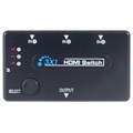 3-port HDMI Switchkonsol med Fjärrkontroll - Svart