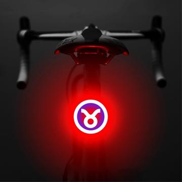 3664 Kreativ baklykta för cykel IPX2 vattentät liten LED-lampa för cykel med USB-laddning för utomhuscykling - Taurus