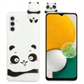 Samsung Galaxy A04s/A13 5G 3D Cartoon TPU-skal - Vit Panda