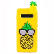 Samsung Galaxy S10 3D Cartoon TPU-skal - Ananas