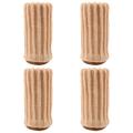 4-pack benskydd för stolar i stretchstickning - Beige
