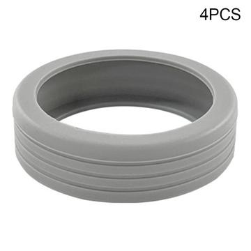 4-delars hjulöverdragsset i silikon för bagage - Grå