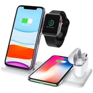 4-i-1 Trådlös Laddstation LDX-178 - iPhone, AirPods, Apple Watch - Svart