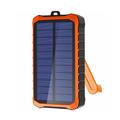 4smarts Prepper Solar Power Bank 12000mAh - 2xUSB-A - Svart / Orange