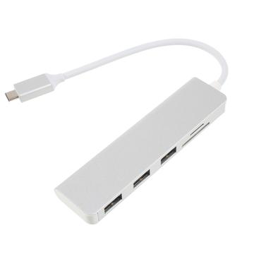 5-i-1 USB-C-hubb till 3x USB-A och TF/SD-kortläsare