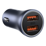 Baseus Golden Contactor Pro billaddare CCJD-A0G, 2x USB, 40W - grå