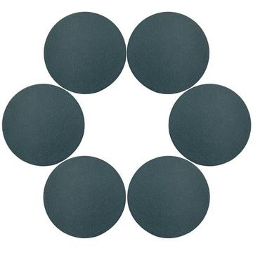 6 st. Underlägg i PU-läder Ø 10 cm - Mörkgrön