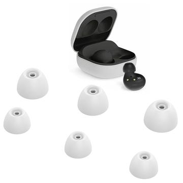6 st ersättare för öronsnäckor Mjuka silikonkåpor för Samsung Galaxy Buds2 - Vit