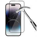 iPhone 14 Pro 9D Heltäckande Härdat Glas Skärmskydd - 9H - Svart Kant