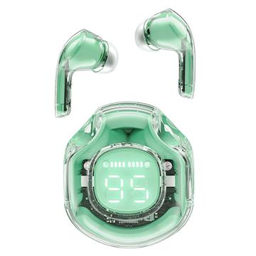 ACEFAST T8 / AT8 Crystal (2) färgade Bluetooth-öronsnäckor Lättviktigt trådlöst headset för arbete - Grön