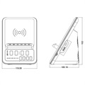 AFK BT512 Radioklocka / Bluetooth Högtalare med Trådlös Laddare - Grå