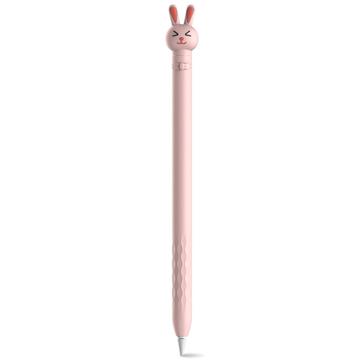 AHASTYLE PT129-1 för Apple Pencil 1:a generationen Stylus Pen Silikone Skydd - Rosa kanin