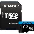 Adata Premier microSDXC-minneskort med SD-adapter AUSDX512GUICL10A1-RA1 - 512 GB