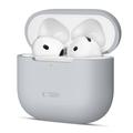 AirPods 4 Tech-Protect silikonfodral - kritgrått
