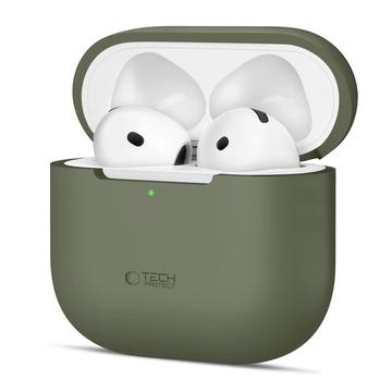 AirPods 4 Tech-Protect silikonfodral - Olivgrön