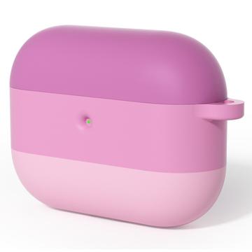 AirPods Pro 3 Gradient stötsäkert silikonfodral med karbinhake - Rosa