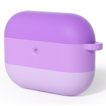 AirPods Pro 3 Gradient stötsäkert silikonfodral med karbinhake - Lila
