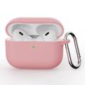 AirPods Pro 3 Silikonskal med Karbinhake - Rosa