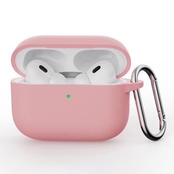 AirPods Pro 3 Silikonskal med Karbinhake - Rosa