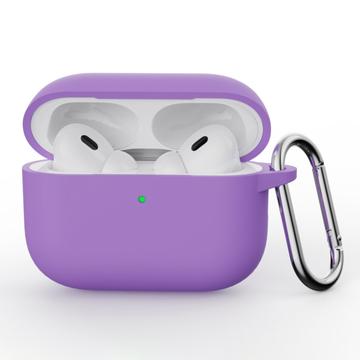 AirPods Pro 3 Silikonskal med Karbinhake - Lila