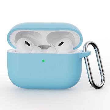 Silikonskal med karbinhake för AirPods Pro 3 - Himmelsblå
