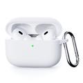 AirPods Pro 3 Silikonskal med Karbinhake - Vit