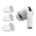AirPods Pro 3 Tech-Protect Örontoppar i Silikon - S, M, L - Vit