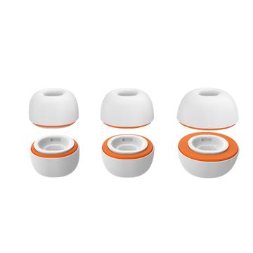 AirPods Pro/Pro 2 AhaStyle WG181 ersättningsöronproppar - 3 par - vit / orange