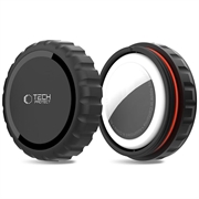 Apple AirTag 1/2 Tech-Protect vattentätt fodral med vridlås och 3M självhäftande fäste - svart