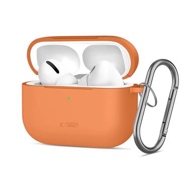 Airpods Pro 3 Tech-Protect silikonfodral med krok - Kosmisk orange