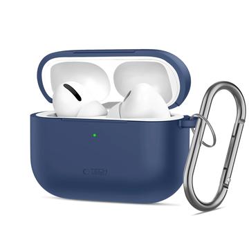 Airpods Pro 3 Tech-Protect silikonfodral med krok - Marinblå