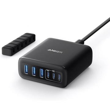 Anker 112W stationär laddare - 3x USB-A, 3x USB-C - Svart