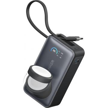 Anker MagGo 10000mAh Powerbank med Apple Watch-laddare - 35W - Svart